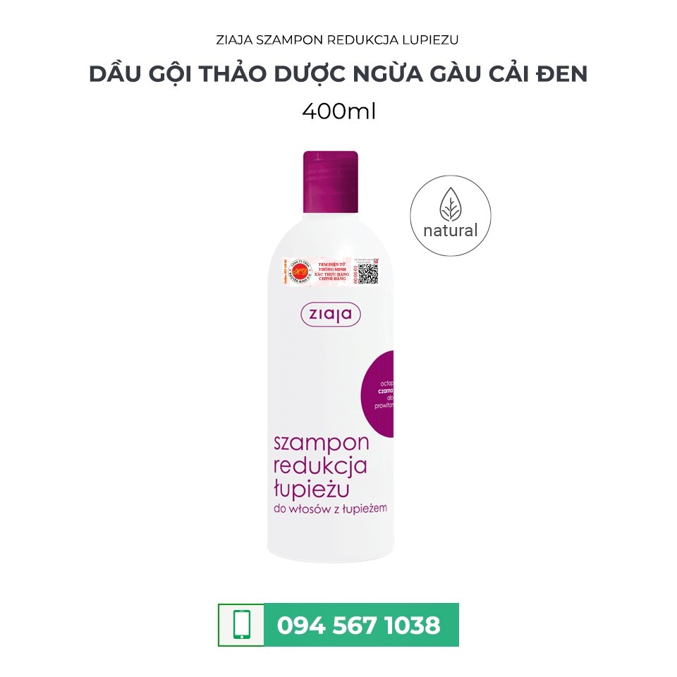 DẦU GỘI THẢO DƯỢC NGỪA GÀU CẢI ĐEN