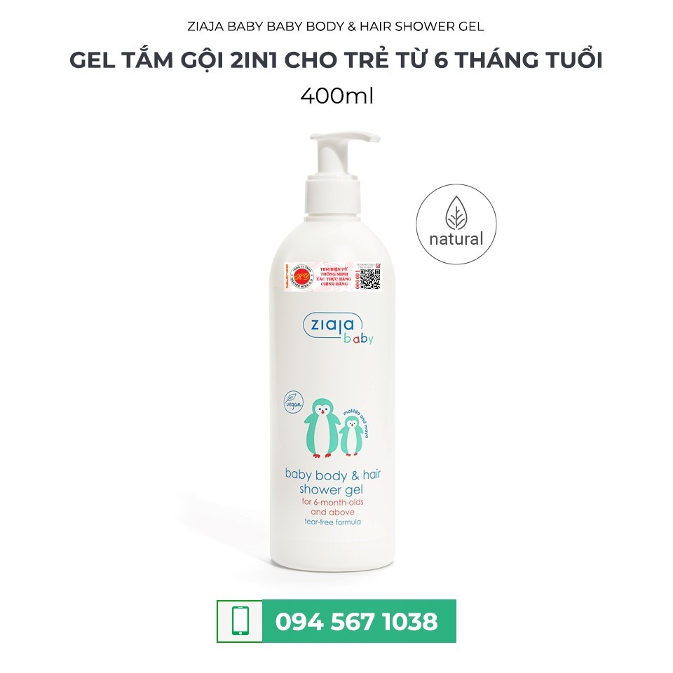 GEL TẮM GỘI 2IN1 CHO TRẺ TỪ 6 THÁNG TUỔI