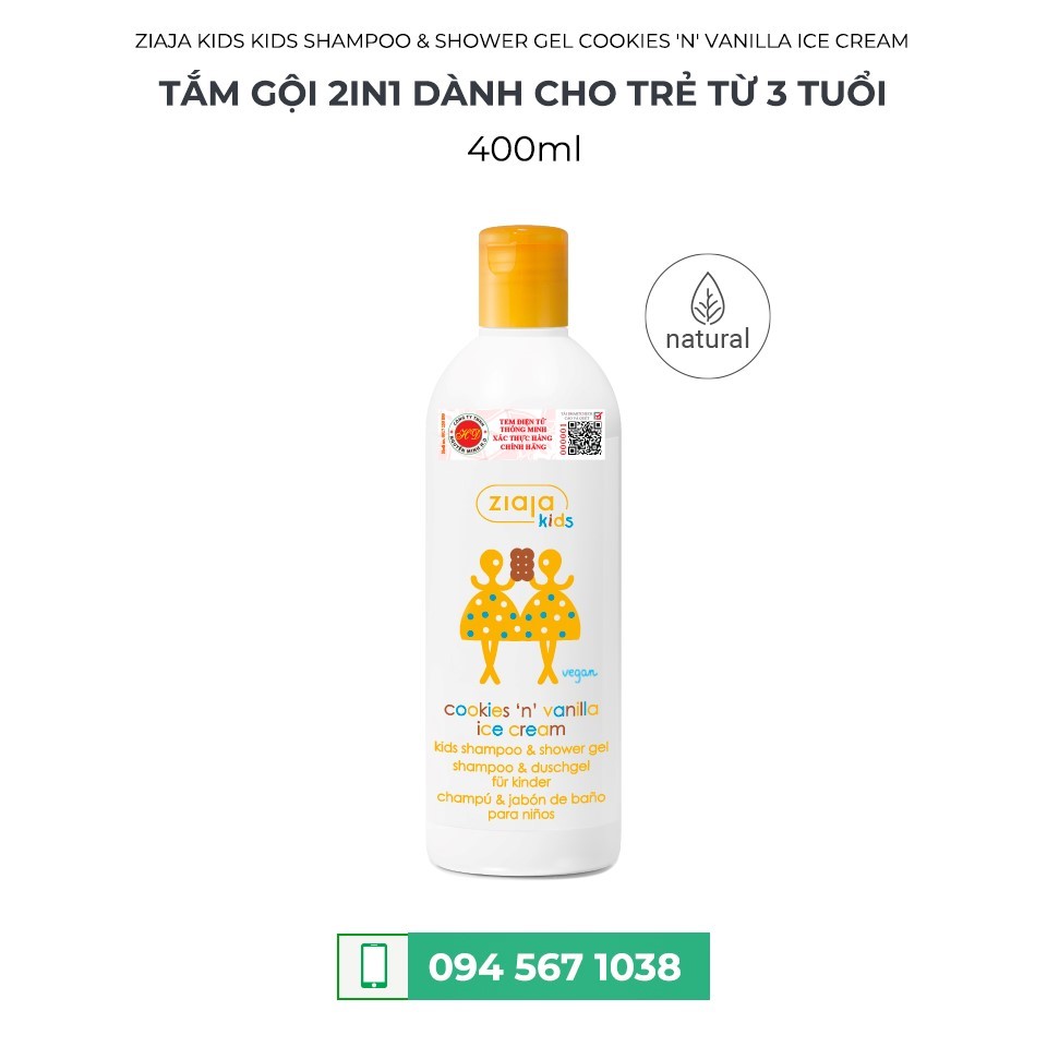 TẮM GỘI 2IN1 DÀNH CHO TRẺ TỪ 3 TUỔI